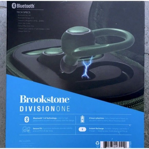 Brookstone Division One True Wireless Earbuds with Charging Case. Brand new - Picture 6 of 7